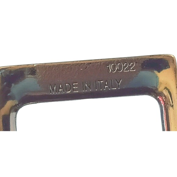 Men's Italian Leather Dress Belt Size 38 Brown Made In Italy Work Minimalist - Picture 4 of 11